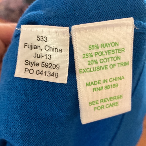 Lilly Pulitzer Truro Blue Bow Crewneck Sweater; Size XS - Picture 5 of 6